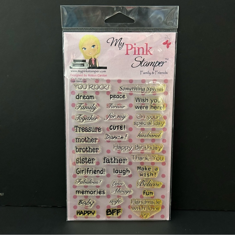 My Pink Stamper clear stamps set: FAMILY & FRIENDS